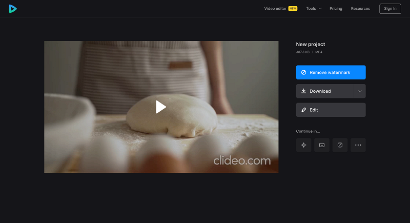 Save video with text
