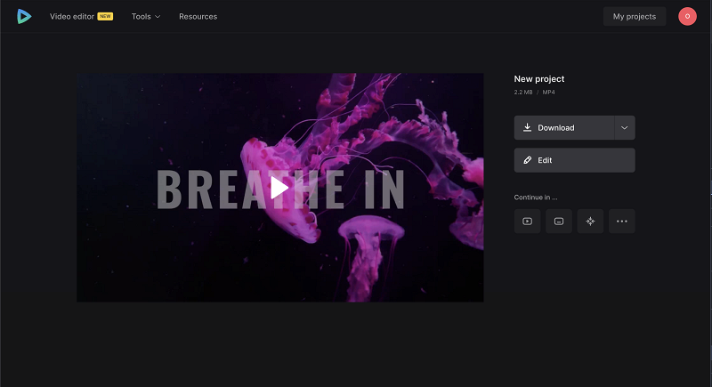 Save video with transparent text