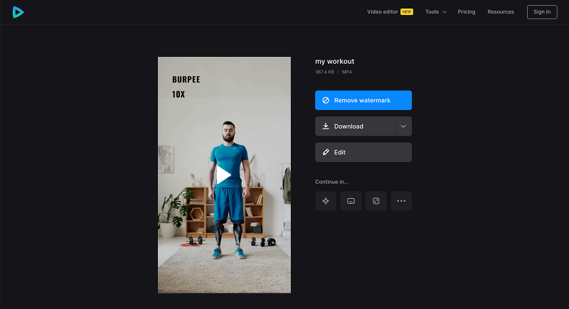 Save workout video
