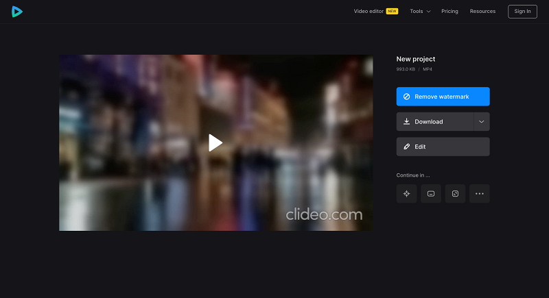Save blurred video