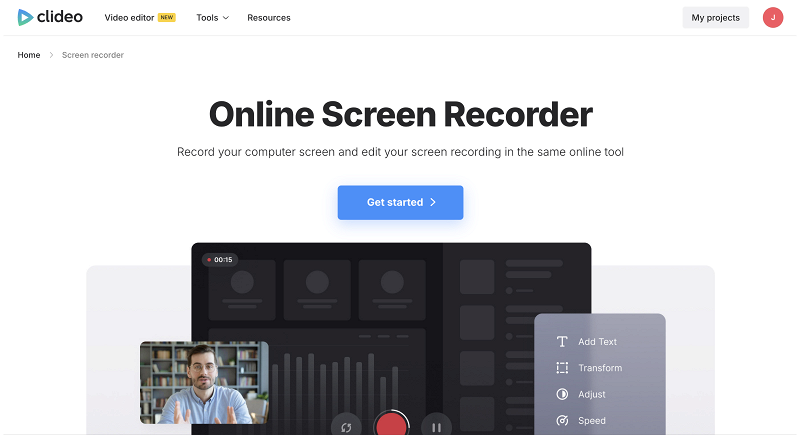 Screen recorder to record screen and webcam