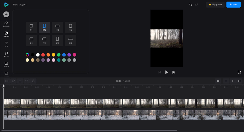  Select aspect ratio to make a YouTube Short