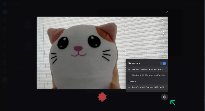 Select camera to test