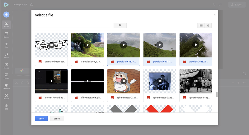 Select Google Drive video
