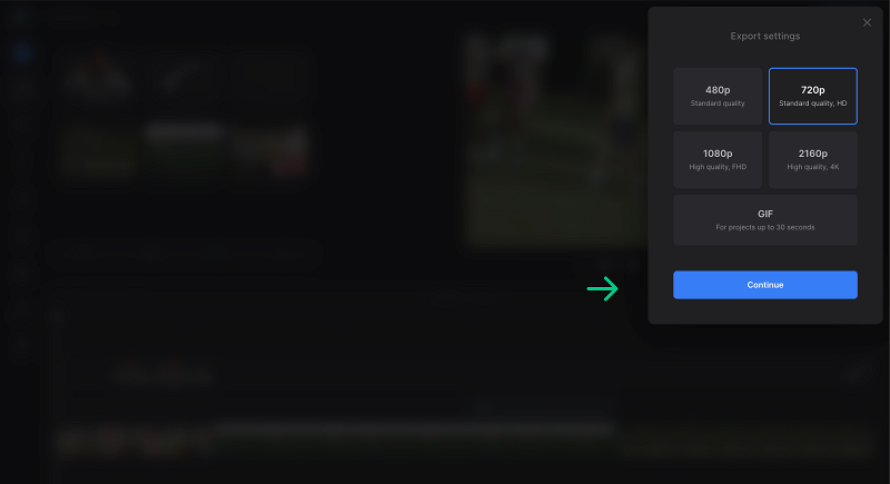 Select output quality for a highlight video