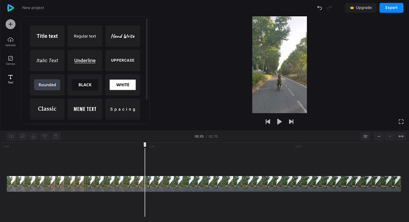  Select POV caption preset for TikTok video