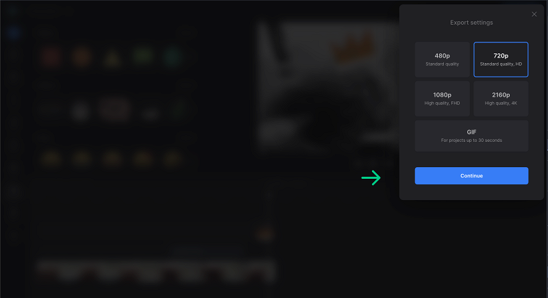 Select quality for video after audio cleanup