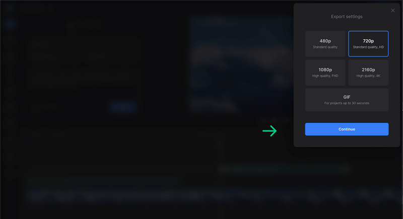 Select quality for video with voiceover