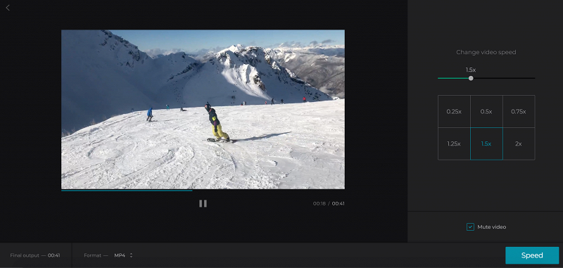 Choose the necessary speed for Instagram video