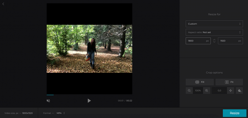 Set resolution for Vimeo video Input width and length for Vimeo video