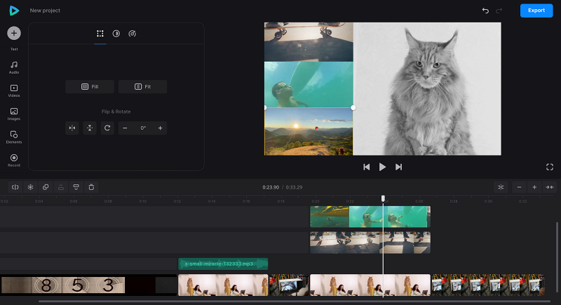 Several videos on one screen