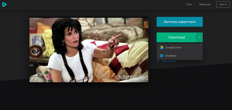 Download the created slideshow to your device