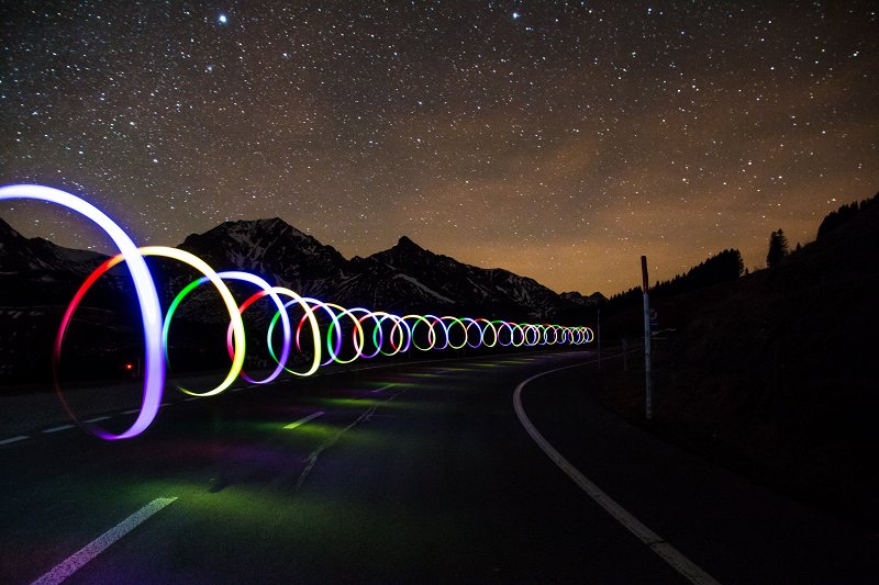 Slow shutter speed example