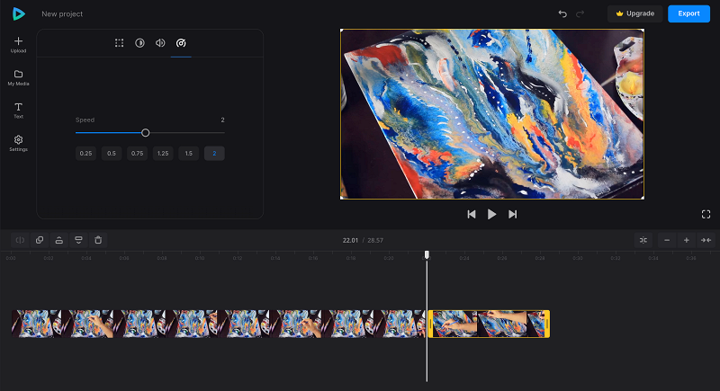 Speed up painting video