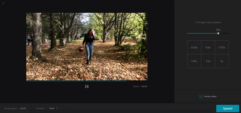 Speed up video to make timelapse