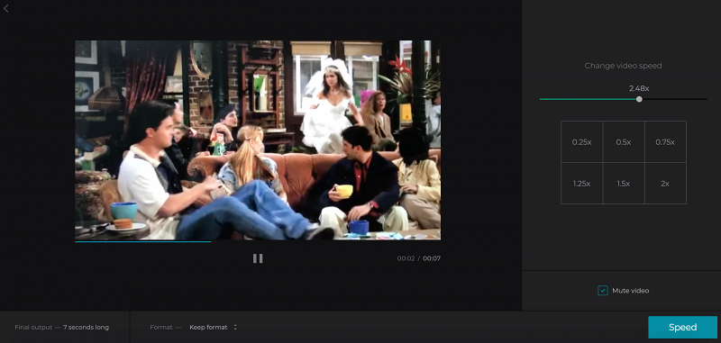 Speed up YouTube video by selecting the speed