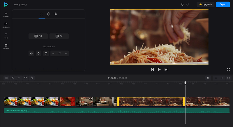 Split and edit cooking videos