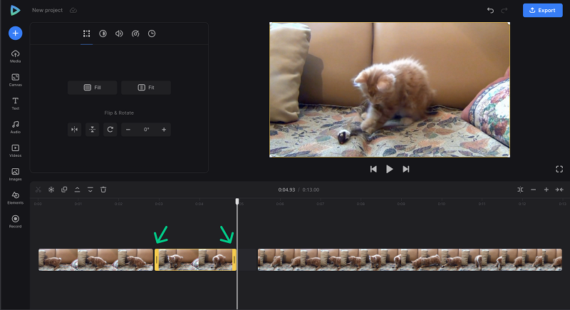 Trim video Split video adjust