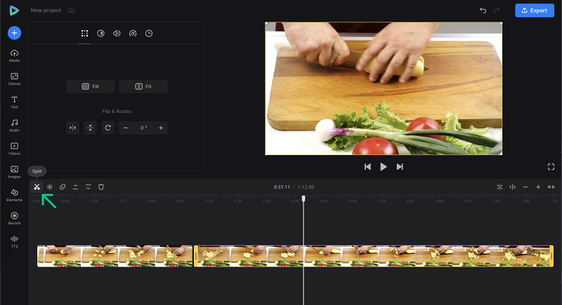 Cut video before adding TTS Split video before adding text to speech