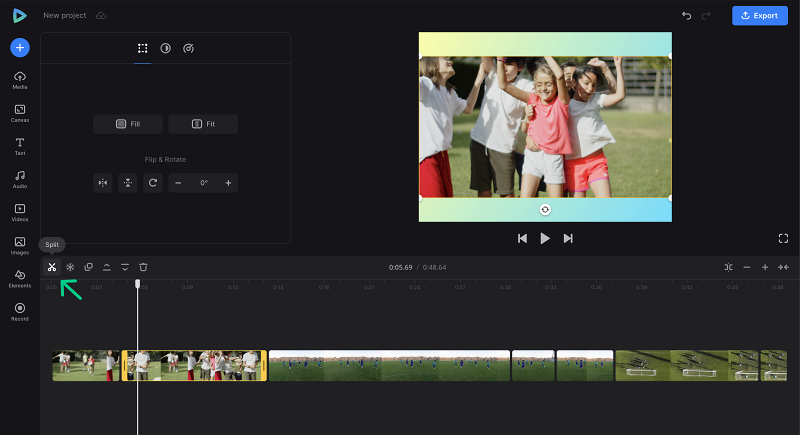 Split video to create highlights