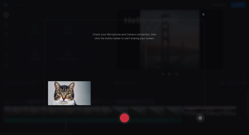 Start screen and webcam recording