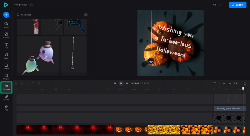 Add stickers to animated file Stickers in Halloween GIF