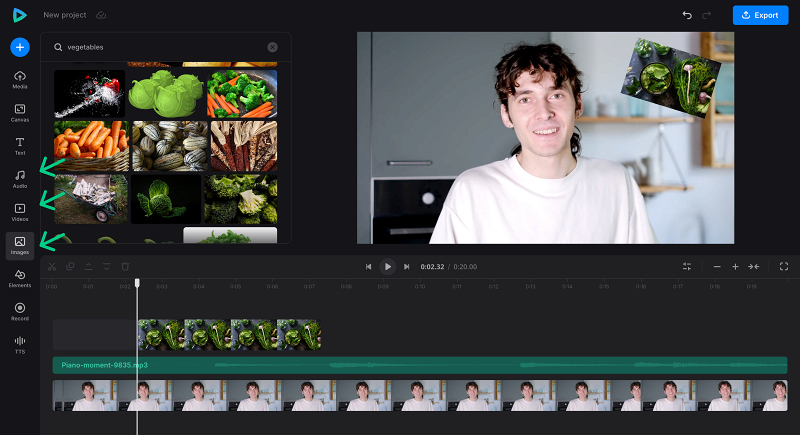 Images for head video Stock libraries for talking head video