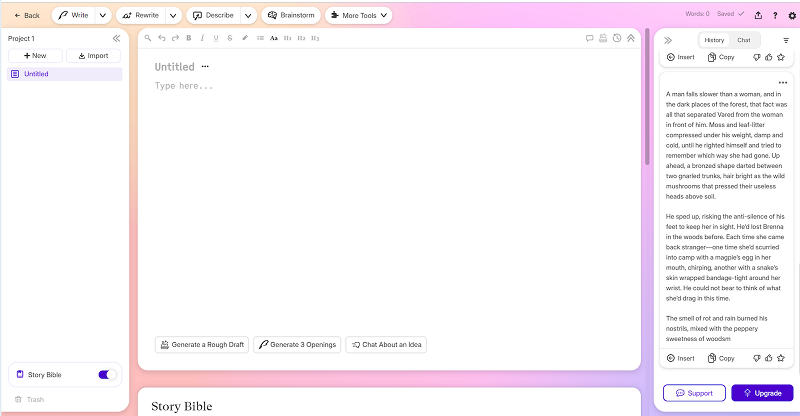 Sudowrite AI writing tool Sudowrite AI writing software