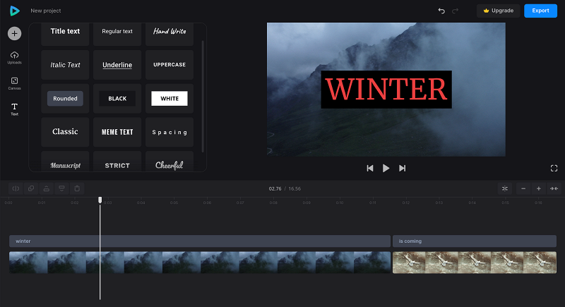 Text in edited video on Windows