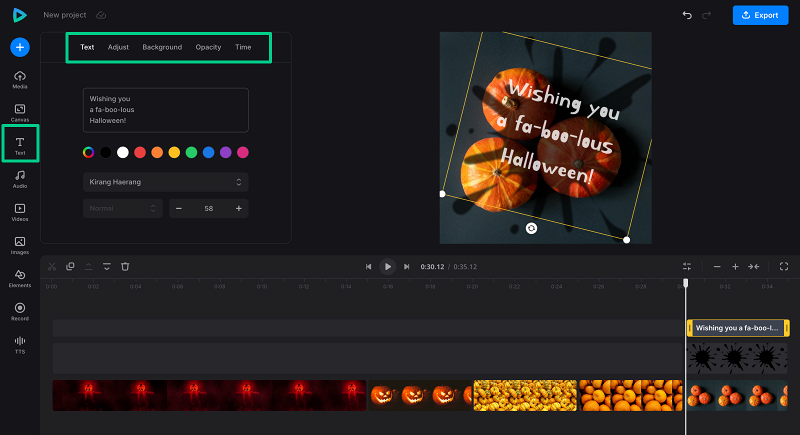Add text in an animated Halloween GIF Text in Halloween GIF
