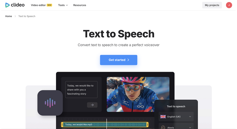 Video editor to generate TTS Editor with text to voice generator