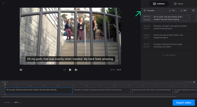 Translate subtitles