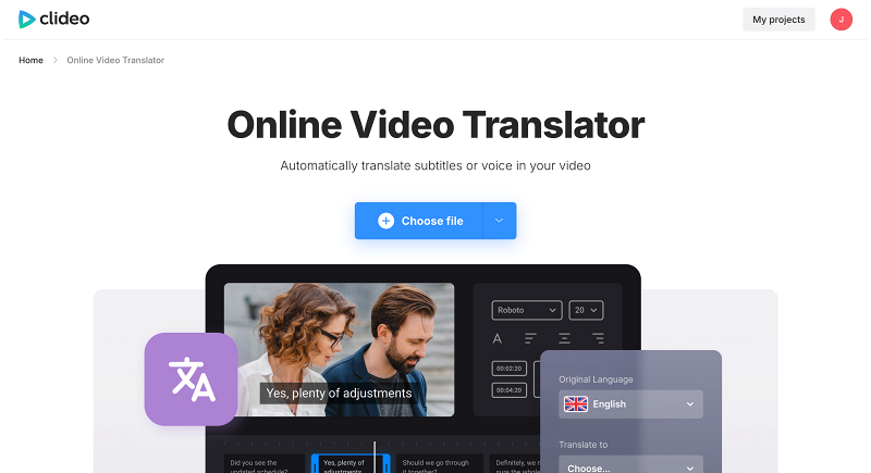 Translate video to English subtitles