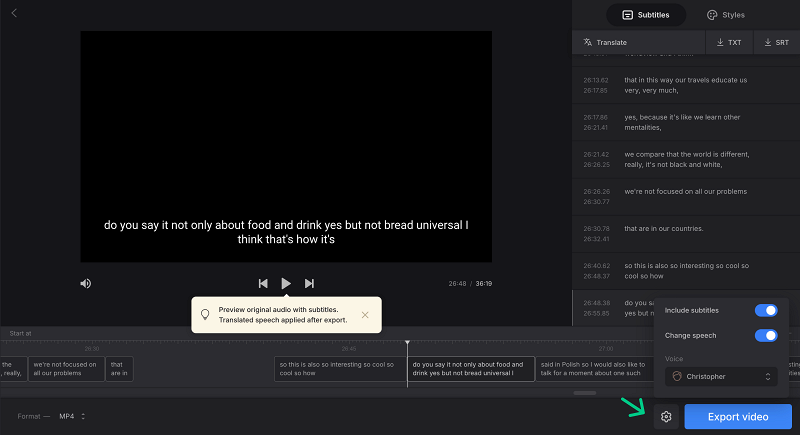 Translate with voice
