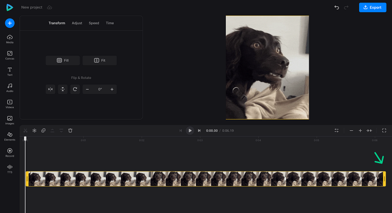 Trim GIF before adding text