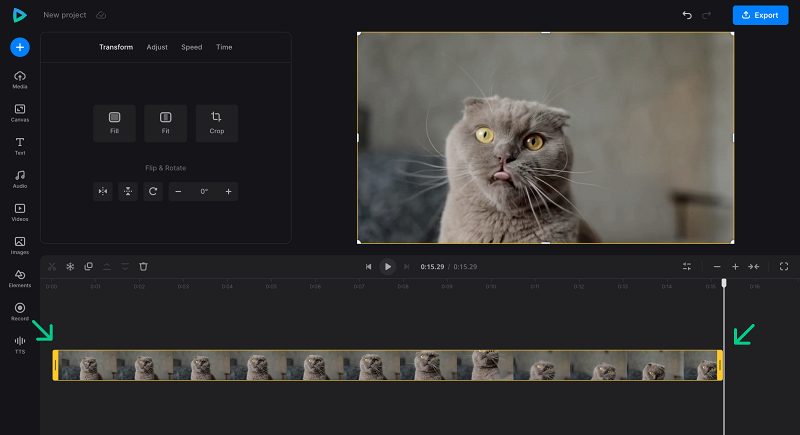 Trim MP4 video in timeline