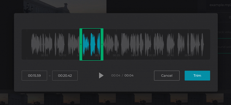 Trim music for Instagram video Cut audio for the Instagram video length