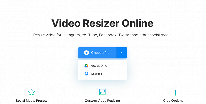 Upload a video to change size for TikTok