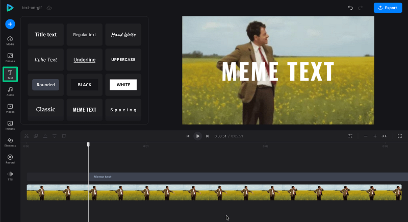 Write text on GIF