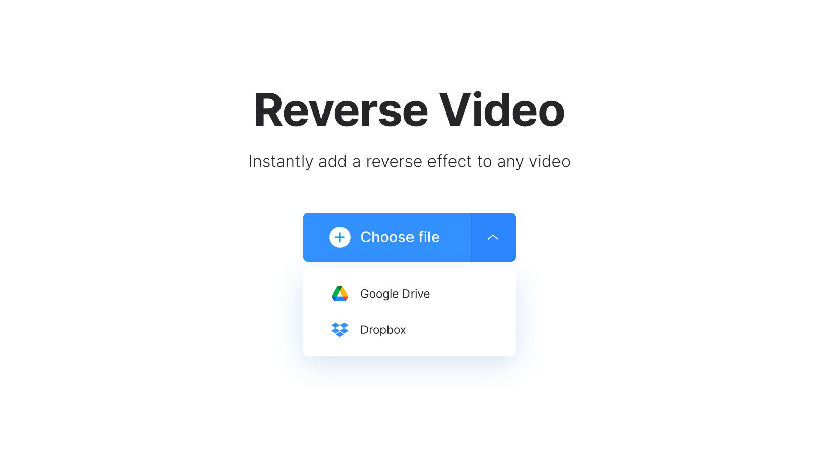 Add file to do reverse effect on video