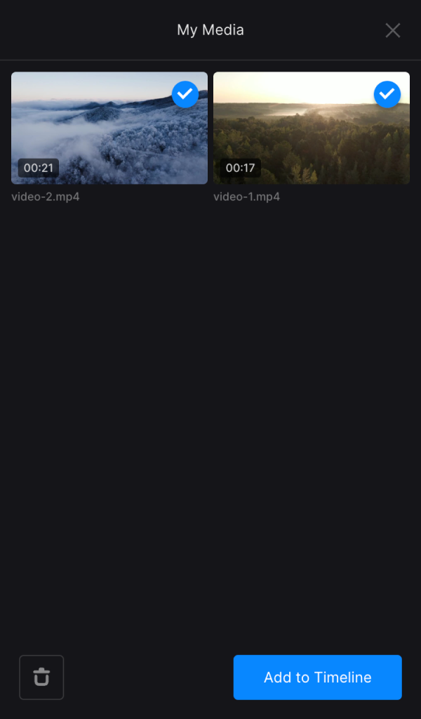 Add files for split screen video