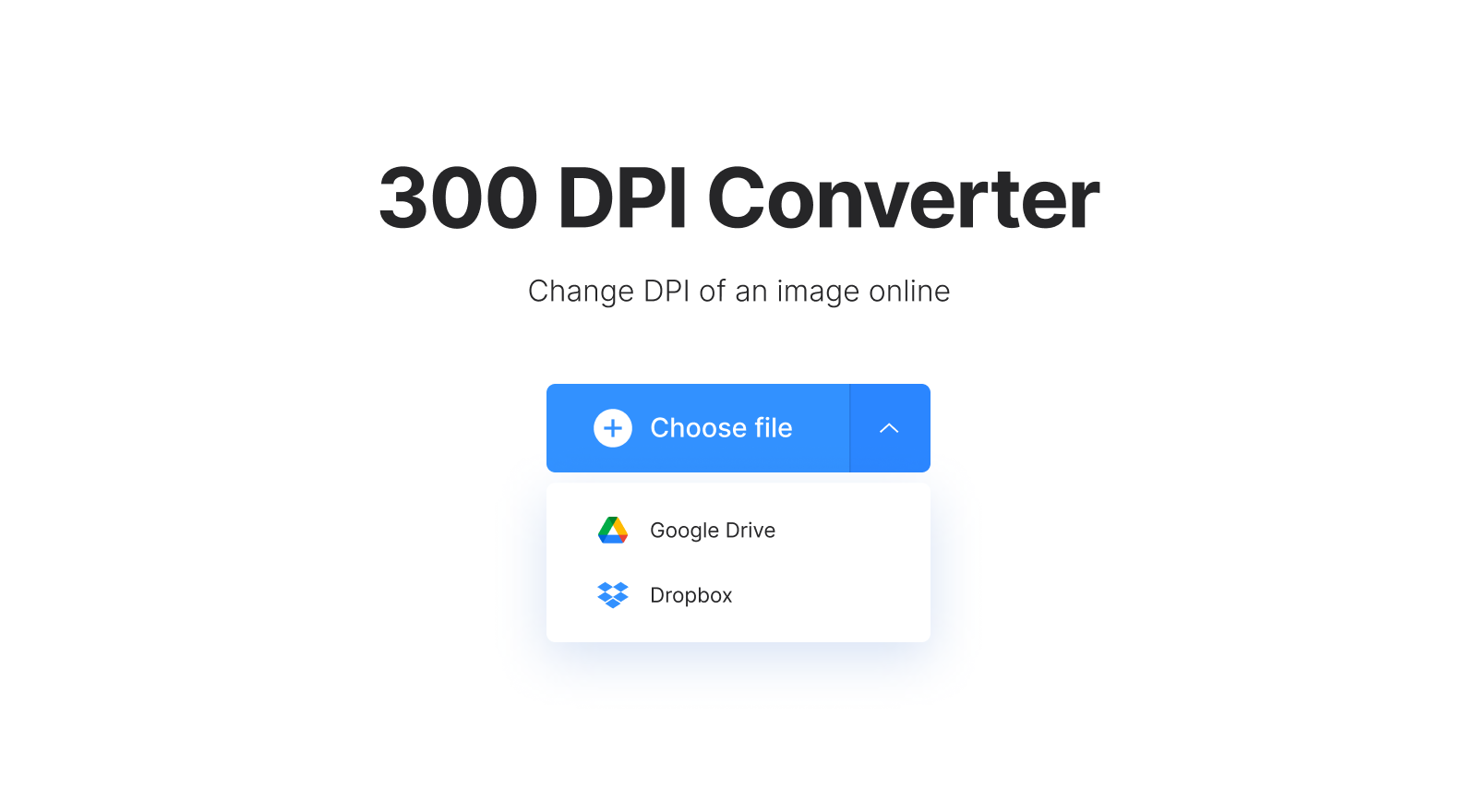 Upload picture to change DPI