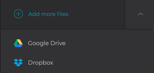 Add more files to combine on Windows Upload more files to merge on Windows