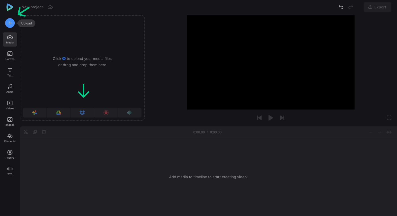 Upload your photos to make video