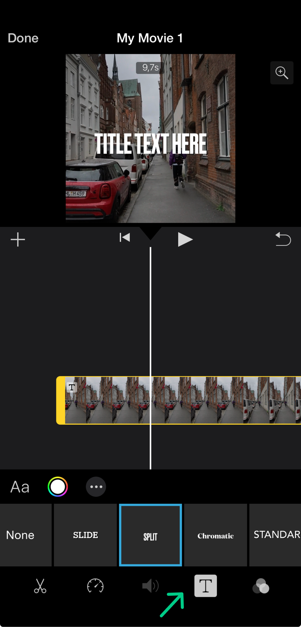 Add subtitles in iMovie step 3