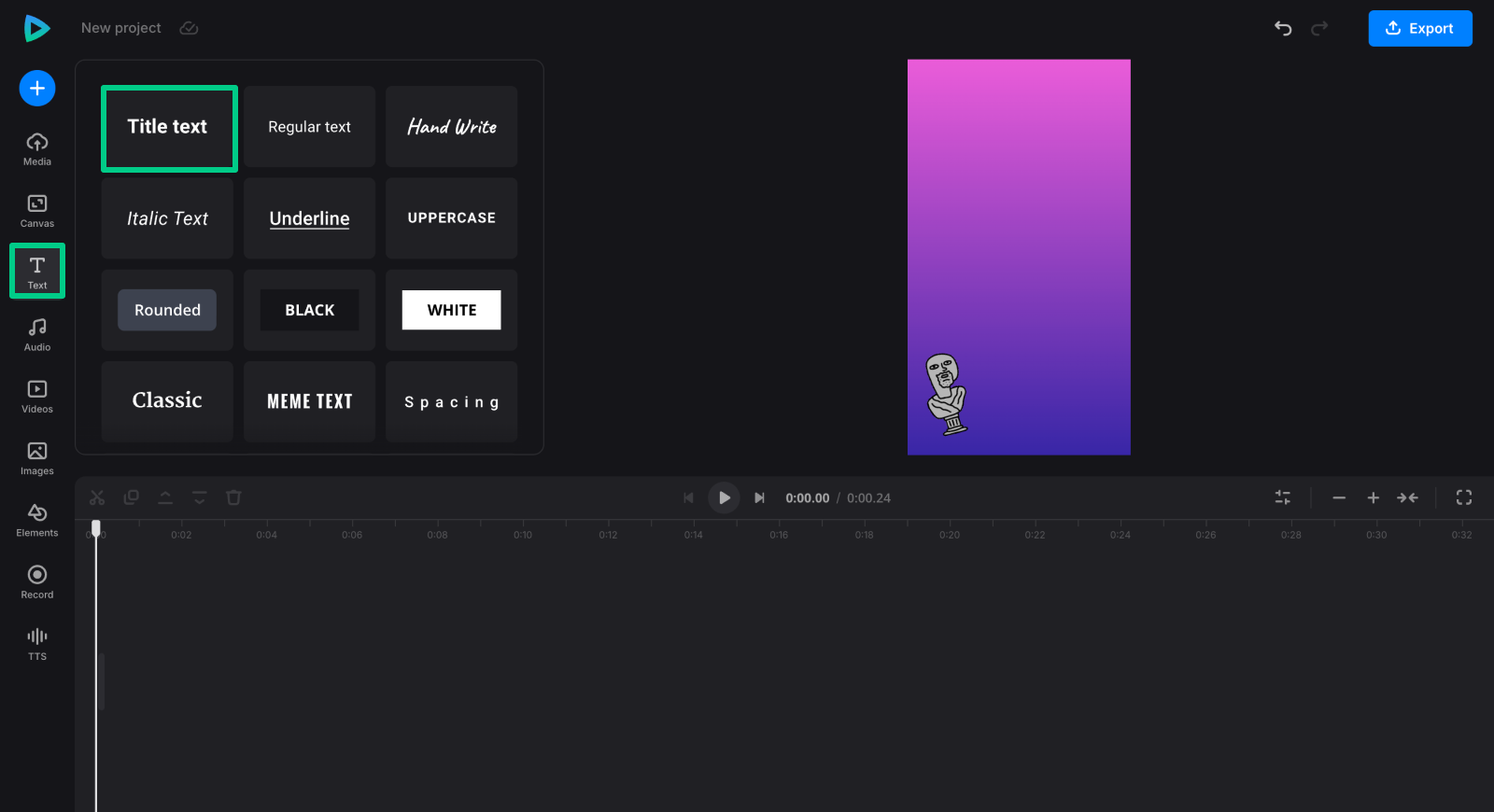 Insert new text into a video Add text in text video