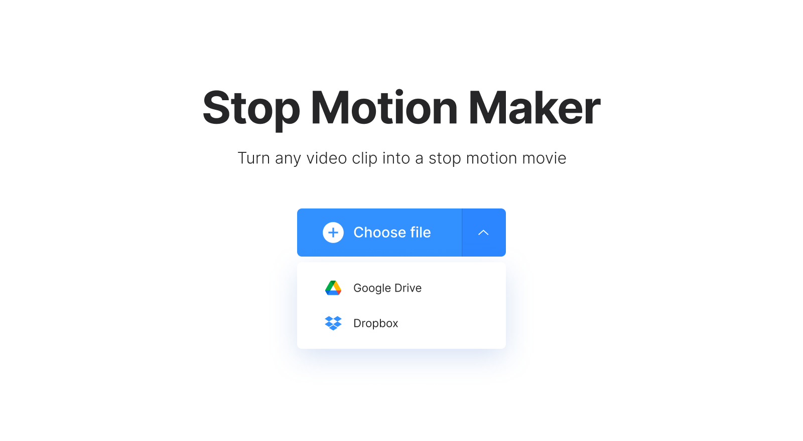 Add video for stop motion animation Upload video for stop motion animation