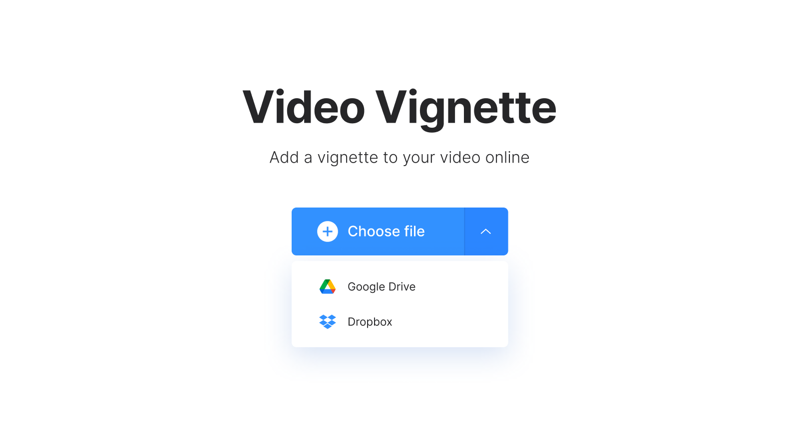 Upload video for vignetting