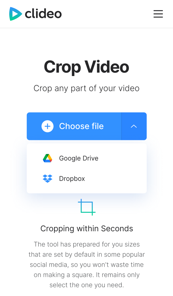 Add a video to crop from cloud storage on Android