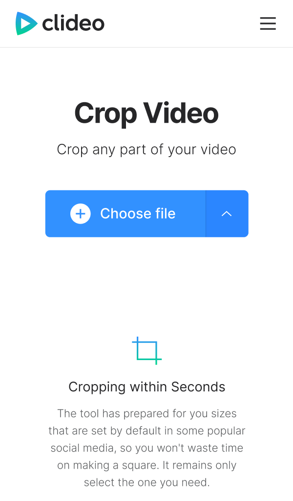 Upload a video you want to crop on Android